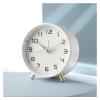 QukAn Alarm Clock Mute Children's Student Desk Table Clock Bedroom Study Room Simple Frosted Metal Clock (Color : Green) view 3