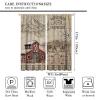 JanJCurt Rustic Farm Kitchen Curtains, Vintage Western Farmhouse Country Cow Retro Red Barn Windmill Blackout Window Treatments for Kitchen Cafe Living Room Bedroom 63x72in view 2