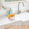 BOJDOPIE Diatomite Sponge Holder for Kitchen Sink, Water Absorbing Sink Stone Drying Caddy, Quick Dry Dish Sponge Organizer for Kitchen Bathroom (Beige) view 3