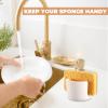 BOJDOPIE Diatomite Sponge Holder for Kitchen Sink, Water Absorbing Sink Stone Drying Caddy, Quick Dry Dish Sponge Organizer for Kitchen Bathroom (Beige) view 4