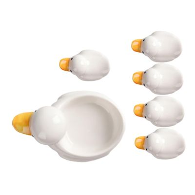 HAKIDZEL 1set Ceramic Chopsticks Holder -shaped Rest for Utensils for Home Restaurant Use Cute Creative Design Easy to Clean
