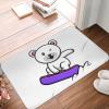 SIYTUAU Cute Polar Bear Snowboarding Bathroom Rugs 16x24 Inch Ultra Soft Non Slip Bath Mat Kitchen Bedroom Rug Door Mat view 2