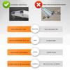 Ceiling Curtain Track Heavy-Duty Double Curtain Rail Aluminium Alloy Curtain Rod Sliding Silent Curtain Track, 3.3ft, 4.9ft, 6.6ft, 6.9ft, 7.2ft, 7.5ft, 7.9ft, 8.2ft, 9.8ft, 11.5ft, 13.1ft (Color : W view 3