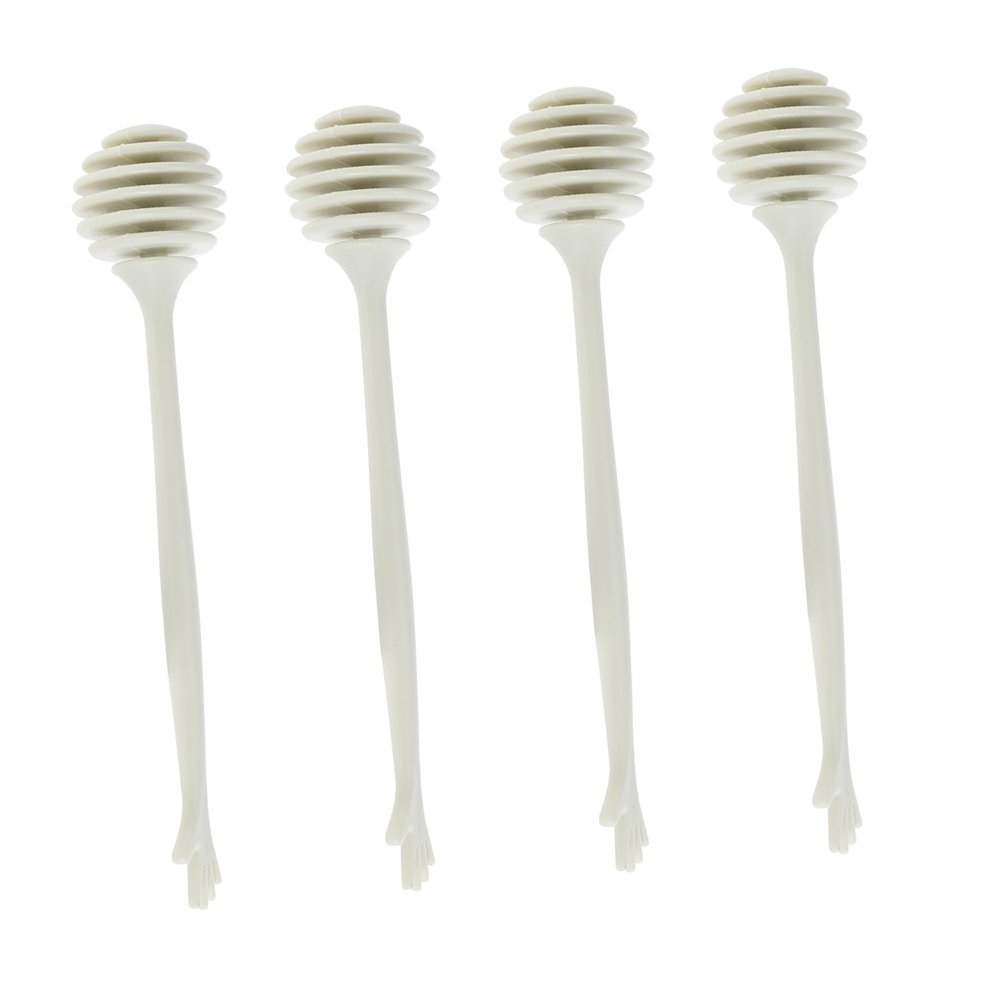 Ciieeo 4pcs Honey Dipper Sticks Simple Design Stirring Rods for Mixing Syrups for Cafes Banquets and Home Use Reusable and Practical Kitchen Tools