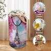 Paris Eiffel Tower Large Laundry Basket Laundry Hamper Bag Washing Bin Clothes Bag Collapsible Tall With Handles Travel Bathroom College view 3