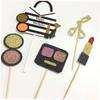 21 Pcs Creative Food Picks Makeup Fruit Picks Cosmetic Cupcake Toppers Makeup Cake Toppers Makeup Dessert Toppers view 2