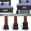BTSD-home Adjustable Bed Risers 8 Pack Bed Raisers Blocks Lifts 2,3 or 4 Inch Suitable for Couch, Tables, Desk and Sofa view 4
