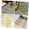 Ciieeo 2pcs Dog Design Chopstick Holder Cute Animal Spoon Rest for Dining Table Decorative Metal Chopsticks Rest for Home Kitchen for Forks Spoons and Utensils view 4