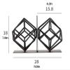 Book Ends Book Stand Geometric Bookends Desktop Bookshelf Book Stand Book by Office Study Wine Cabinet Decoration Ornaments Bookends for Shelves view 2