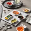 Bicuzat Conch-shaped Multipurpose Ceramic Sauce Dish Seasoning Dishes Sushi Dipping Bowl Appetizer Plates-40 Pack view 4