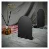 Book Ends 1 Pair Heavy Duty Metal Bookends Decorative Book Ends Office Stationery Holder Office Storage Book Stopper Desk Organzier Bookends for Shelves view 3