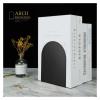 Book Ends 1 Pair Heavy Duty Metal Bookends Decorative Book Ends Office Stationery Holder Office Storage Book Stopper Desk Organzier Bookends for Shelves view 4