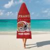 Custom San Francisco Hooded Blankets, Personalized Blanket Hoodie with Any Name and Number, Customized Football Style Wearable Flannel Blankets Gifts for Men Women Youth Fans view 4