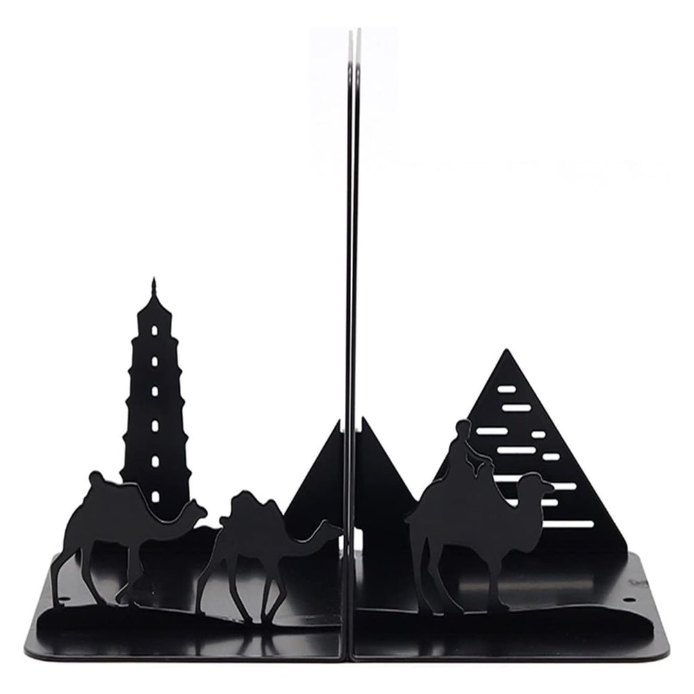 Book Ends Bookends Book Ends Heavy Duty Bookshelf Decor for BedLibrary Office School Adults Kids Gift Metal Black Bookends for Shelves
