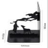 Book Ends Bookends Book Ends Heavy Duty Bookshelf Decor for BedLibrary Office School Adults Kids Gift Metal Black Bookends for Shelves view 2