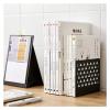 Book Ends Iron Book Stand Simple Bookend Office Storage Bookshelf Desktop Retractable Book Holder, 1 Pair Bookends for Shelves view 4