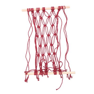 Ciieeo Basket Organizer for Fruit Veggies Hanging Hammock Red Woven Net Kitchen Storage Extend Freshness