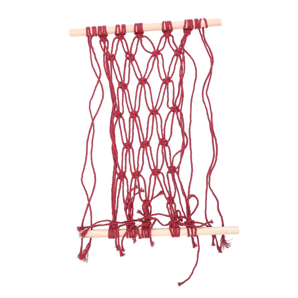 Ciieeo Basket Organizer for Fruit Veggies Hanging Hammock Red Woven Net Kitchen Storage Extend Freshness