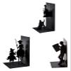 Book Ends Iron Bookends Reading Bookshelf Retro Characters Non-Slip Bookends Bookshelf Office Desk Desktop Bookends for Shelves view 2