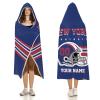Custom New York Hooded Blankets, Personalized Blanket Hoodie with Any Name and Number, Customized Football Style Wearable Flannel Blankets Gifts for Men Women Youth Fans view 2