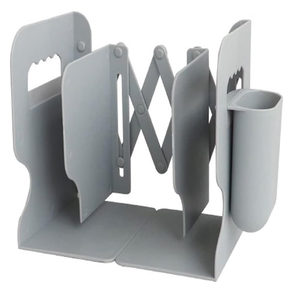 Book Ends Bookends Telescopic Book Stand Simple Storage Baffle Book Clip Book by Book Desktop Student Dormitory with Pen Holder Non-Skid Bookend