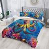 XYNHML 3D Octopus Comforter Set Twin Size 3Pcs Nautical Ocean Bedding Set Seaweed Quilt Bed Set for Boys Girls with 1 Comforter and 2 Pillowcases view 4