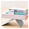 Book Ends Desktop L-Shaped Bookends Anti-Moving Metal Bookend Office BedDecoration Book Ends 13.41017.5cm Bookends for Shelves view 3