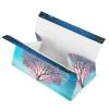 Blue Tree in The Snow Tissue Box Cover, PU Leather Rectangular Tissue Box Case Organizer Holder Vanity Dresser Night Stand Table Countertop Home Office Car 7.7X4.7X4.3'' view 2