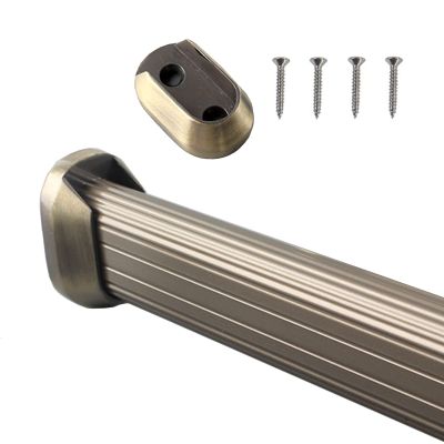 Closet Hanging Rod, Cloakroom Anti-Slip Closet Hanging Rods, 40/50/60/70/80/100/120/130/150 cm Long Aluminium Alloy Garment Bar, Cuttable Wardrobe Pole ( Color : Champagne Color , Size : 50cm/19.6 in