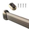 Closet Hanging Rod, Cloakroom Anti-Slip Closet Hanging Rods, 40/50/60/70/80/100/120/130/150 cm Long Aluminium Alloy Garment Bar, Cuttable Wardrobe Pole ( Color : Champagne Color , Size : 50cm/19.6 in view 1