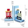 Book Ends Children's Model Painted Bookends Kids Decorations Boy Learning Book Folder Train Book File Book Soft Decoration Bookends Bookends for Shelves view 2