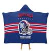 Custom Buffalo Hooded Blankets, Personalized Blanket Hoodie with Any Name and Number, Customized Football Style Wearable Flannel Blankets Gifts for Men Women Youth Fans view 1