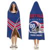 Custom Buffalo Hooded Blankets, Personalized Blanket Hoodie with Any Name and Number, Customized Football Style Wearable Flannel Blankets Gifts for Men Women Youth Fans view 2