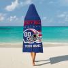 Custom Buffalo Hooded Blankets, Personalized Blanket Hoodie with Any Name and Number, Customized Football Style Wearable Flannel Blankets Gifts for Men Women Youth Fans view 4