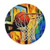 Coasters for Drinks, Absorbent Ceramic Stone Coasters Set of 4 Cork Base Psychedelic Graphic Basketball Cups Table Mats for Home Decor view 4