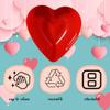 A1U Red Valentine Heart-Shaped Deep Bowls, Themed-Party Multi-Use Storage Organizer Canisters Gift Stuff Favor Stackable Reusable Plastic Home Kitchen Dinnerware Serveware Decorations, 1 ct. view 4
