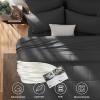 CozyLux Twin Comforter Set with Sheets Dark Grey, 5 Pieces Bed in a Bag, Dark Gray Comforter Twin Size, All Season Bedding Set with Stitch Quilted Comforter, Flat Sheet, Fitted Sheet, Pillowcases view 2