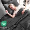 CozyLux Twin Comforter Set with Sheets Dark Grey, 5 Pieces Bed in a Bag, Dark Gray Comforter Twin Size, All Season Bedding Set with Stitch Quilted Comforter, Flat Sheet, Fitted Sheet, Pillowcases view 3
