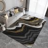 ARRAMU Black and Gold Marble Texture Area Rugs 4x5 Gradient Layer Bright Luxurious Boys Rugs for Bedroom, Kids Room Rug Soft Fuzzy Washable for Living Room Game Room Coffee Table view 3