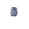 DECRZPB Handcrafted Ceramic Blue and White Porcelain Owl Sculpture Animal Ornament Hotel Home Decor Office Wedding Gift view 1