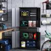 STANI Metal Garage Storage Cabinets with Drawer, 4 Doors Tool Storage Cabinet with 2 Adjustable Shelves, 71"-Lock Steel Locking Cabinet for Garage Utility Room Home Office (Black, 0 Wheel-71 H) view 2