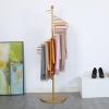 ZXSYYDS Spiral Clothing Rack for Scarf Display, Metal Scarf Rack, Silk Scarves Hanging Rack,Garment Rack Hanger For Shawl Hijab Silk Pants,Freestanding Design,Gold-150cm view 1