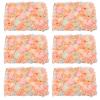 TFCFL 6 Pcs Flower Wall Panels 3D Floral Wall Backdrop Flower Decor, 23.6" X 15.7" Silk Rose Wall Artificial Flower Wall Backdrop Faux Flower Panel for Wedding Party Nursery Photo Background view 1