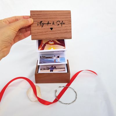 Album De Fotos, Personalized Wooden Box, Custom Text Image Explosion Gift Box, Birthday Gift, Valentine, Anniversary, Christmas, Wedding A2-94
