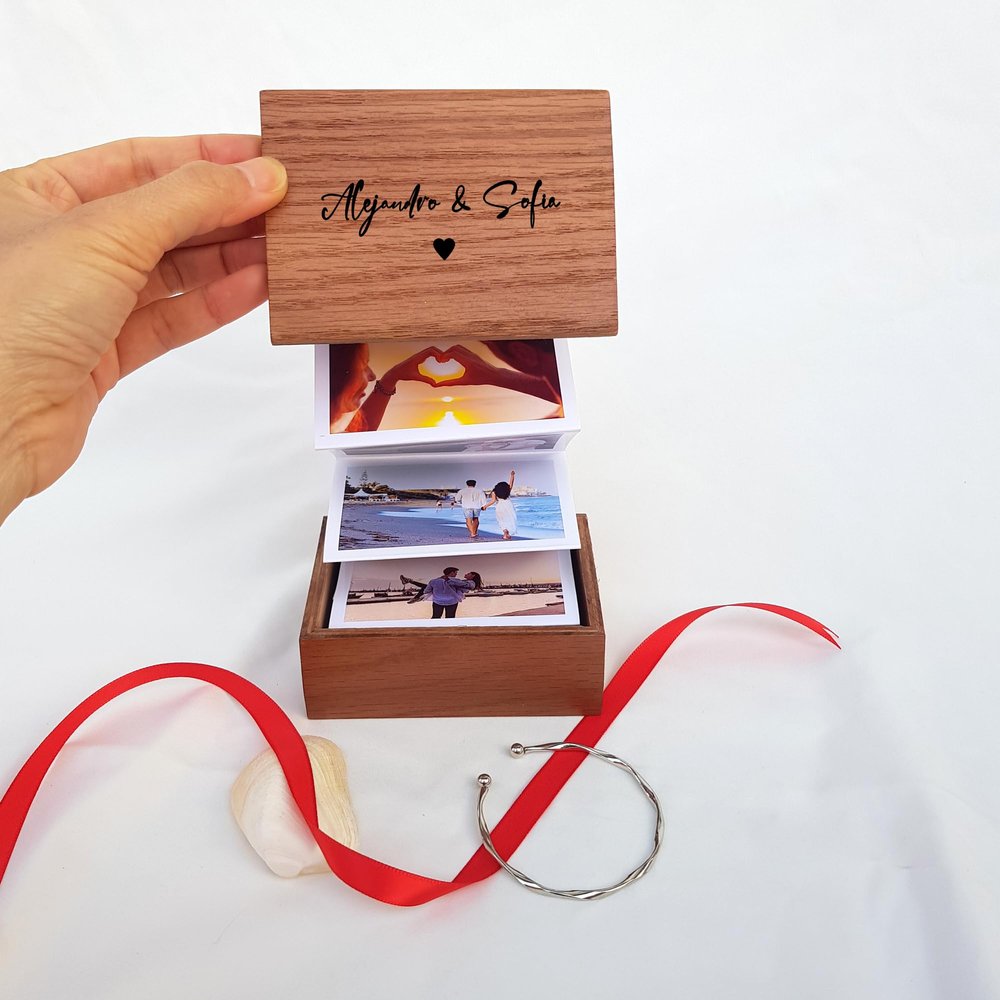 Album De Fotos, Personalized Wooden Box, Custom Text Image Explosion Gift Box, Birthday Gift, Valentine, Anniversary, Christmas, Wedding A2-94