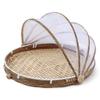 Serving Food Tent,Hand Woven Serving Food Basket with Mesh Cover for Patio Garden Picnic (35centimeter) view 3