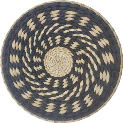 Boho Wall Basket Decor ,Natural Rattan Woven Basket , Hand Woven Baskets Wall Decor, Rattan Wall Decor Decoration for Living Room or Bedroom,Woven Bowls Trays Hanging Baskets (E, L-11.8inch)