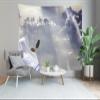 CORFOTO 140x117 Inch Fabric Jewish Man Blowing Shofar Horn Tapestry White Tallit Man Rosh Hashanah White Cloud Wall Hanging Judaism New Year Jew Tapestry for Bedroom Living Room College Dorm Decor view 4