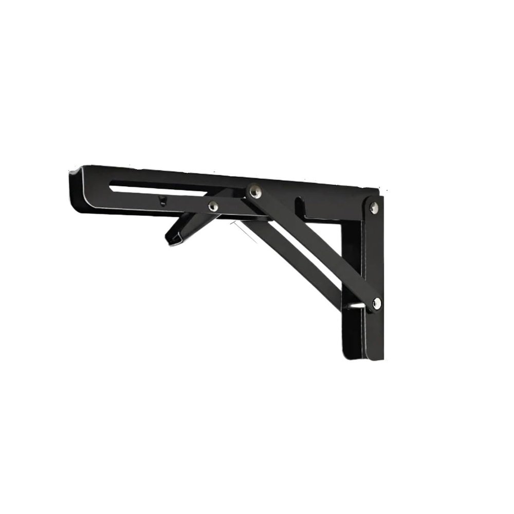 OLGyn Stainless Steel Floating Shelf for Wall Multifunctional Folding Table Kitchen Bracket Bathroom Stand Bedroom Support Hardware (Color : 2PCS Black 8 inch)