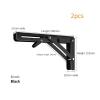 OLGyn Stainless Steel Floating Shelf for Wall Multifunctional Folding Table Kitchen Bracket Bathroom Stand Bedroom Support Hardware (Color : 2PCS Black 8 inch) view 2